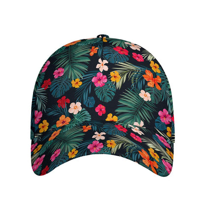 Tropical Flowers Hawaii Pattern Print Baseball Cap