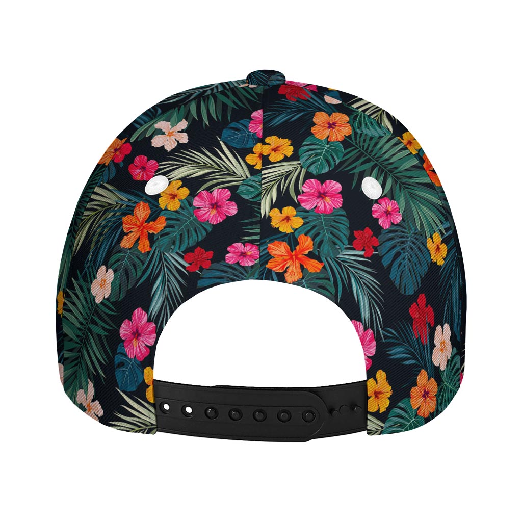 Tropical Flowers Hawaii Pattern Print Baseball Cap