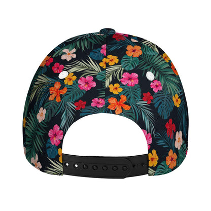 Tropical Flowers Hawaii Pattern Print Baseball Cap