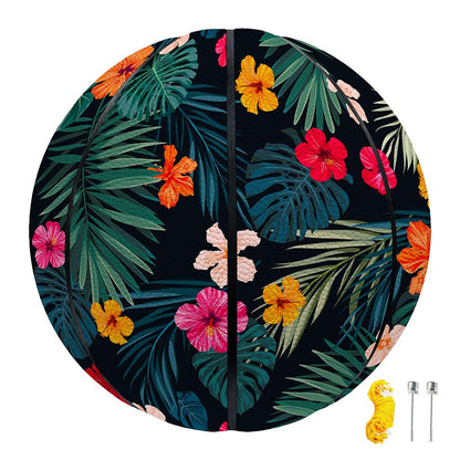 Tropical Flowers Hawaii Pattern Print Basketball