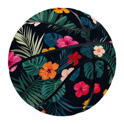 Tropical Flowers Hawaii Pattern Print Basketball