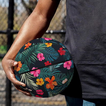 Tropical Flowers Hawaii Pattern Print Basketball