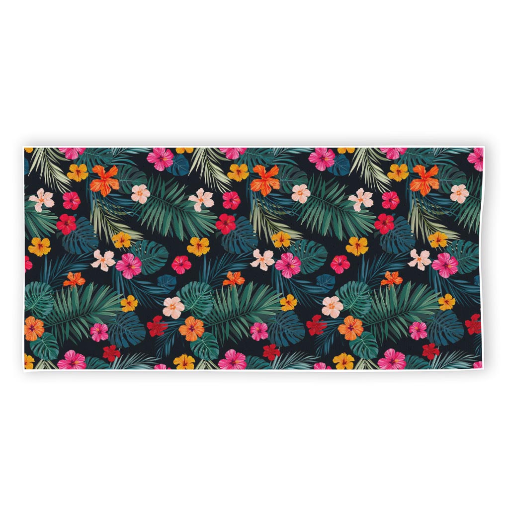 Tropical Flowers Hawaii Pattern Print Beach Towel