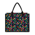 Tropical Flowers Hawaii Pattern Print Canvas Tote Bag