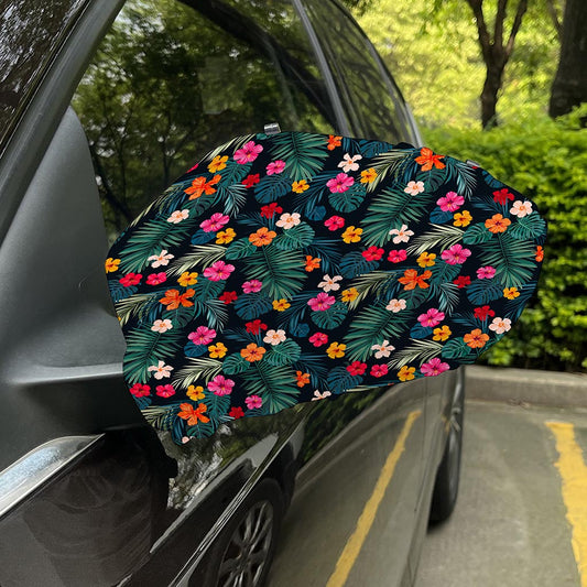 Tropical Flowers Hawaii Pattern Print Car Side Mirror Covers