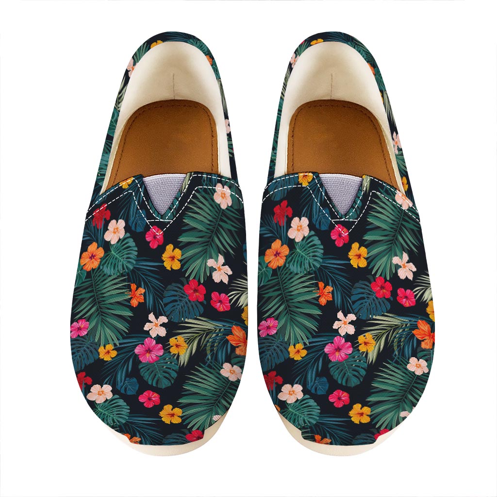 Tropical Flowers Hawaii Pattern Print Casual Shoes