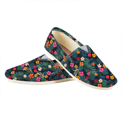 Tropical Flowers Hawaii Pattern Print Casual Shoes