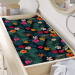 Tropical Flowers Hawaii Pattern Print Changing Pad Cover