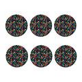 Tropical Flowers Hawaii Pattern Print Coaster Set