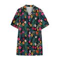 Tropical Flowers Hawaii Pattern Print Cotton Hawaiian Shirt