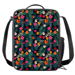 Tropical Flowers Hawaii Pattern Print Crossbody Lunch Bag