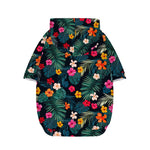 Tropical Flowers Hawaii Pattern Print Dog Zip Up Hoodie