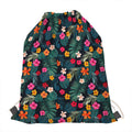 Tropical Flowers Hawaii Pattern Print Drawstring Bag