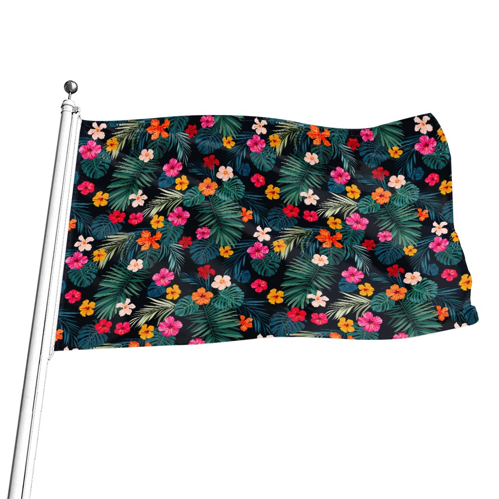 Tropical Flowers Hawaii Pattern Print Flag