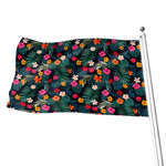 Tropical Flowers Hawaii Pattern Print Flag