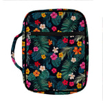 Tropical Flowers Hawaii Pattern Print Front Pocket Bible Bag