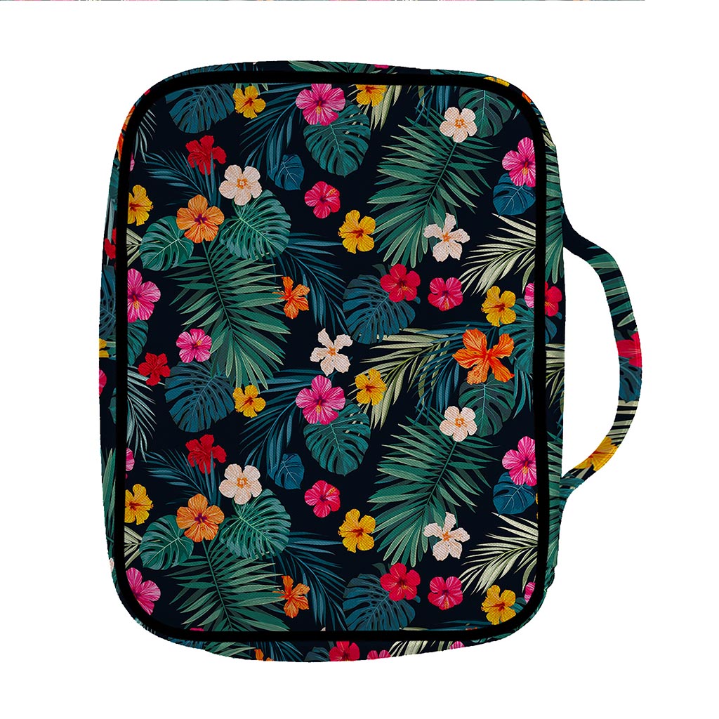 Tropical Flowers Hawaii Pattern Print Front Pocket Bible Bag