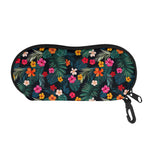 Tropical Flowers Hawaii Pattern Print Glasses Case
