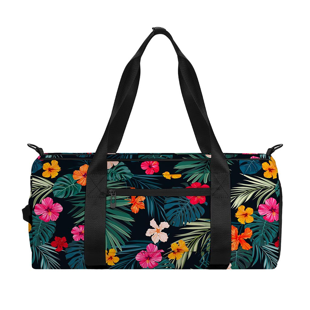 Tropical Flowers Hawaii Pattern Print Gym Bag