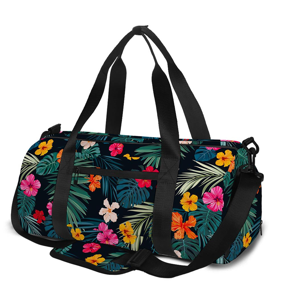 Tropical Flowers Hawaii Pattern Print Gym Bag