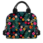 Tropical Flowers Hawaii Pattern Print Insulated Lunch Bag