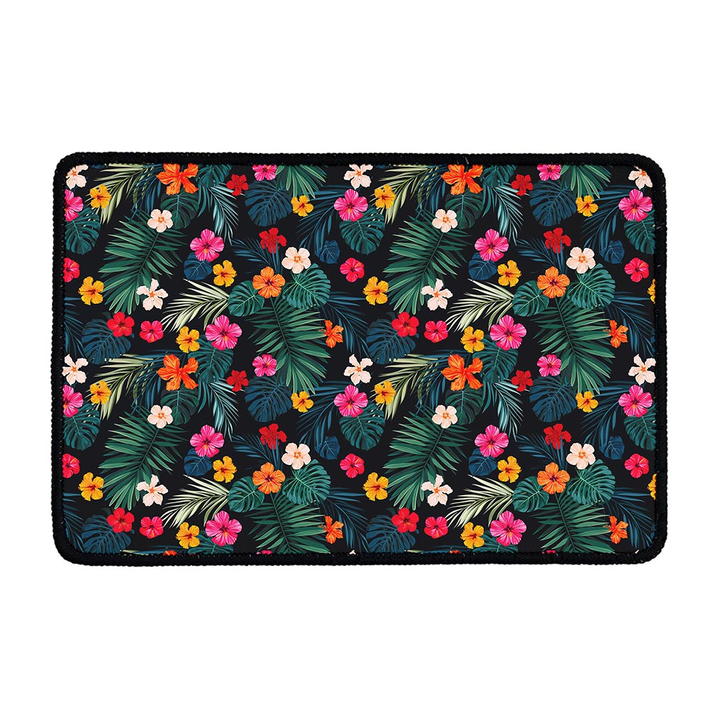 Tropical Flowers Hawaii Pattern Print Kitchen Mat