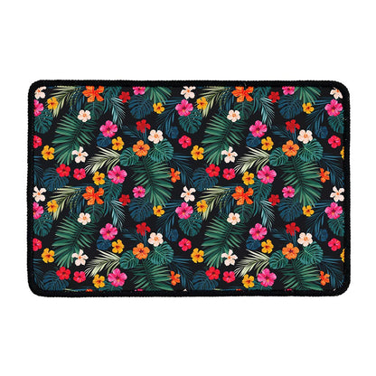 Tropical Flowers Hawaii Pattern Print Kitchen Mat