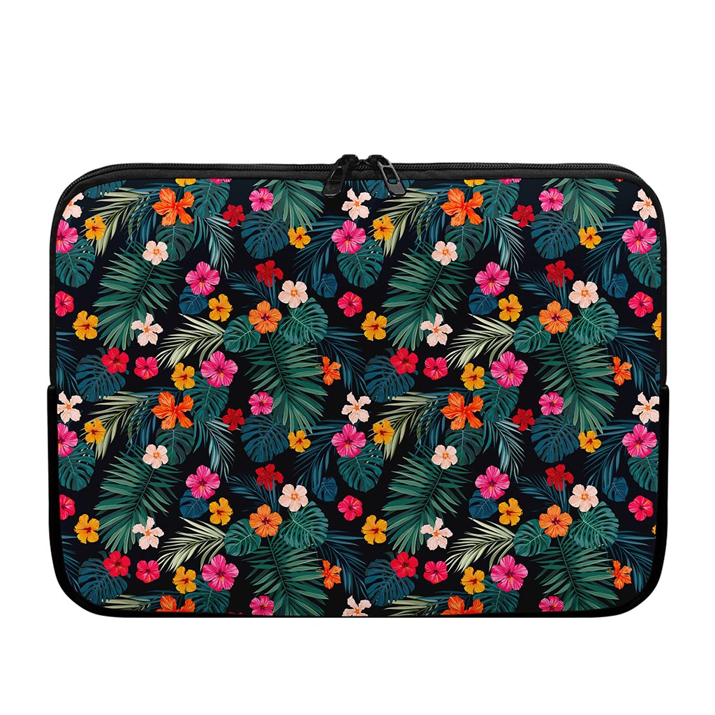 Tropical Flowers Hawaii Pattern Print Laptop Sleeve