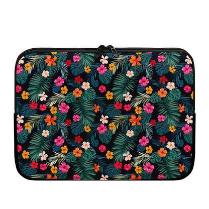 Tropical Flowers Hawaii Pattern Print Laptop Sleeve
