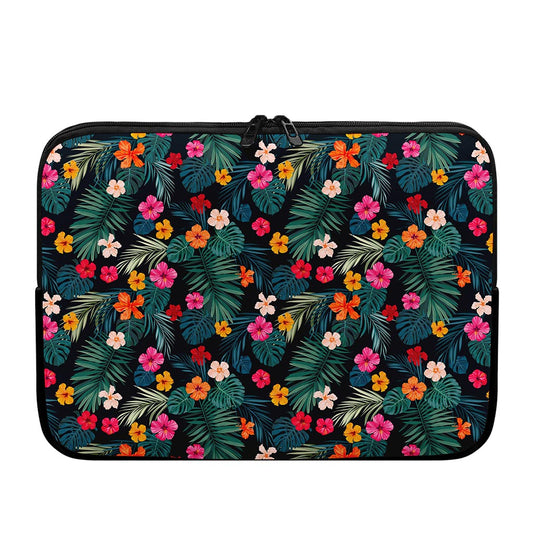 Tropical Flowers Hawaii Pattern Print Laptop Sleeve