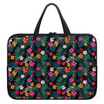 Tropical Flowers Hawaii Pattern Print Laptop Sleeve With Handle