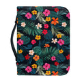 Tropical Flowers Hawaii Pattern Print Leather Bible Cover