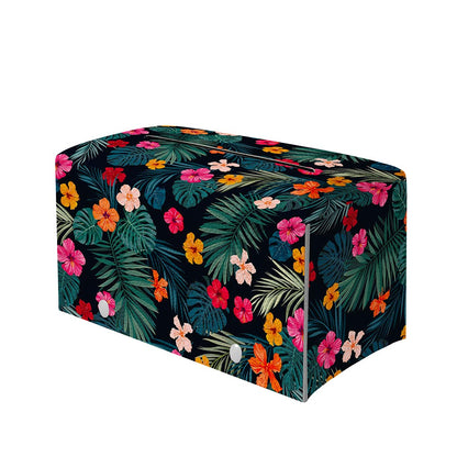 Tropical Flowers Hawaii Pattern Print Leather Tissue Box Cover