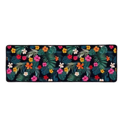 Tropical Flowers Hawaii Pattern Print Long Kitchen Mat