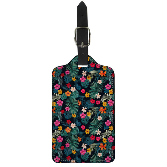 Tropical Flowers Hawaii Pattern Print Luggage Tag