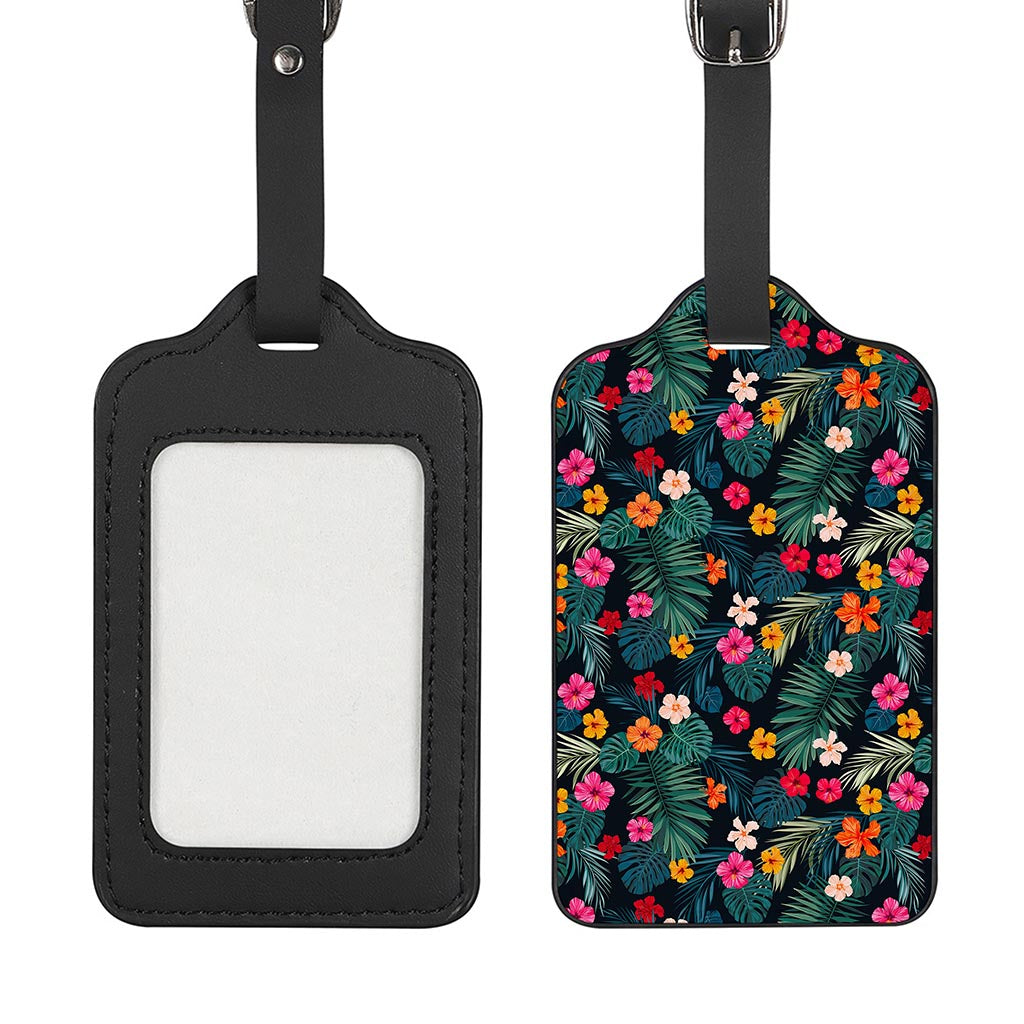 Tropical Flowers Hawaii Pattern Print Luggage Tag