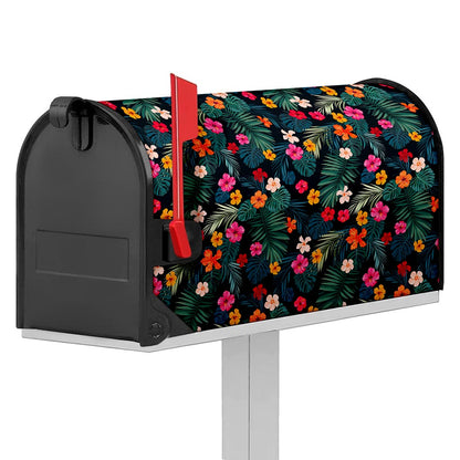 Tropical Flowers Hawaii Pattern Print Mailbox Cover