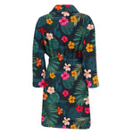 Tropical Flowers Hawaii Pattern Print Men's Bathrobe