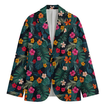 Tropical Flowers Hawaii Pattern Print Men's Blazer