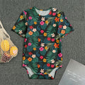 Tropical Flowers Hawaii Pattern Print Men's Bodysuit
