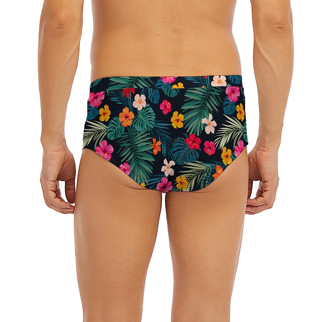 Tropical Flowers Hawaii Pattern Print Men's Briefs