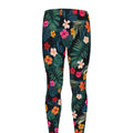Tropical Flowers Hawaii Pattern Print Men's Leggings