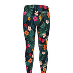 Tropical Flowers Hawaii Pattern Print Men's leggings