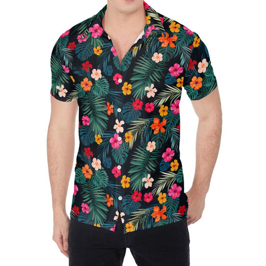 Tropical Flowers Hawaii Pattern Print Men's Shirt