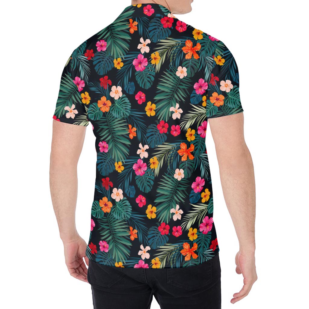Tropical Flowers Hawaii Pattern Print Men's Shirt