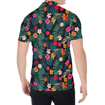 Tropical Flowers Hawaii Pattern Print Men's Shirt