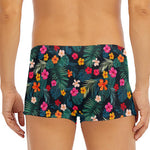 Tropical Flowers Hawaii Pattern Print Men's Short Boxer Briefs