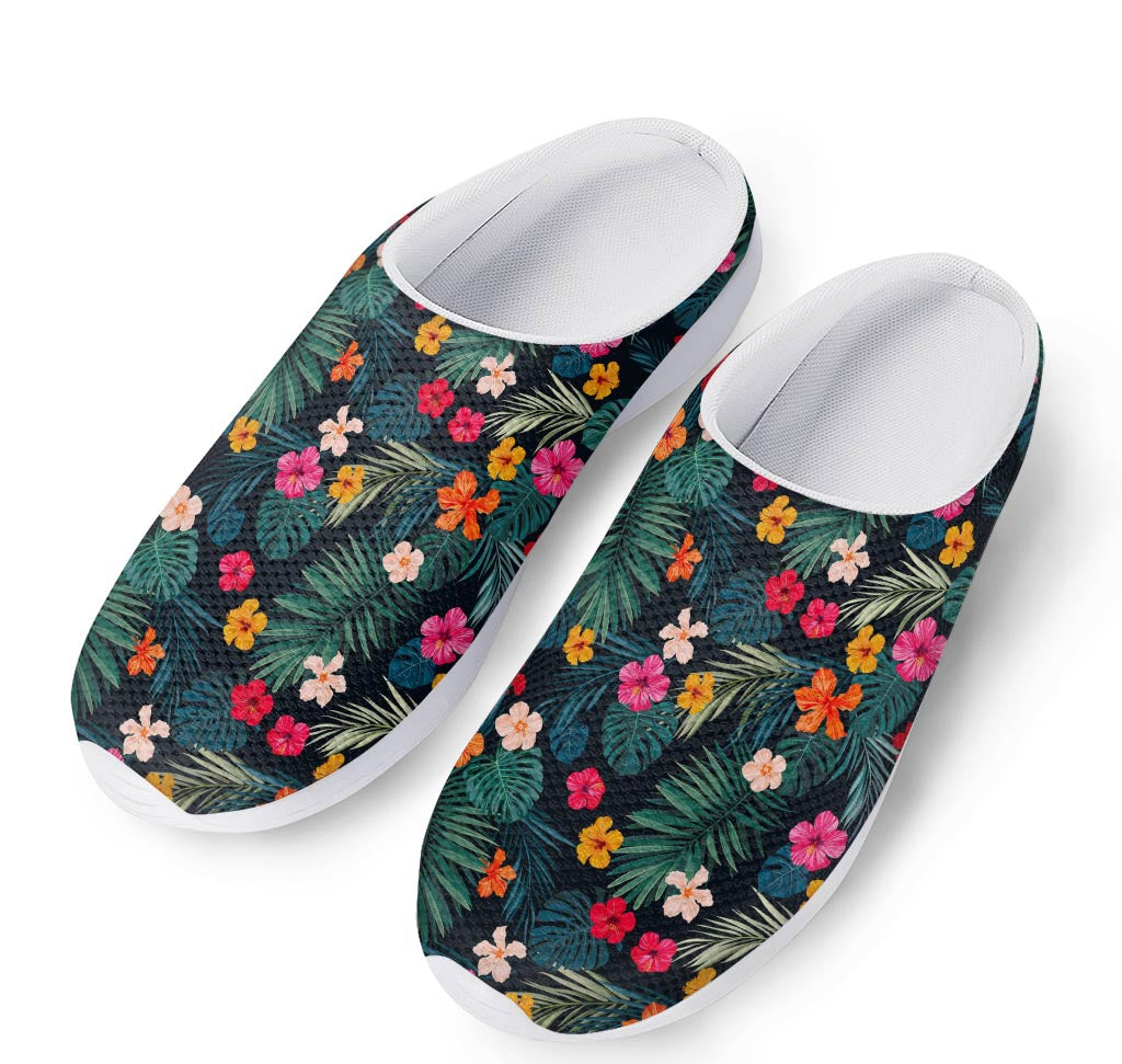 Tropical Flowers Hawaii Pattern Print Mesh Casual Shoes