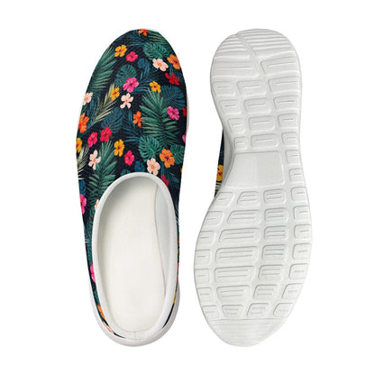 Tropical Flowers Hawaii Pattern Print Mesh Casual Shoes