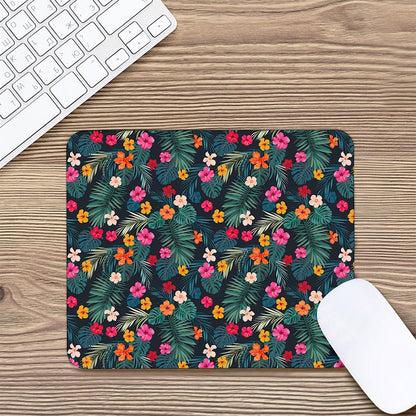 Tropical Flowers Hawaii Pattern Print Mouse Pad